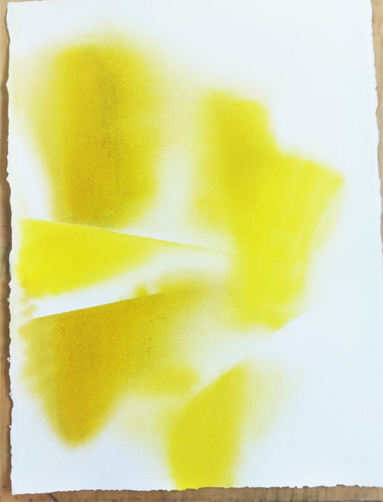 yelow, 2021, watercollor on paper, 76x56cm